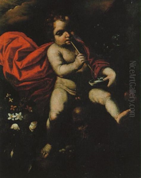 Vanitasmotiv Med Gosse Blasande Sapbubblor Oil Painting by Jacob Jordaens