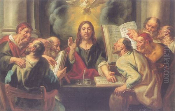 Christ And The Pharisees Oil Painting by Jacob Jordaens