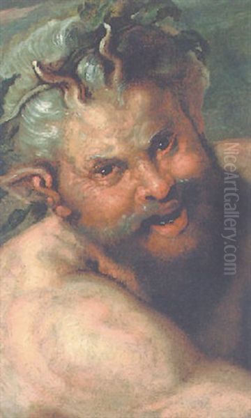 Head Of A Satyr Oil Painting by Jacob Jordaens