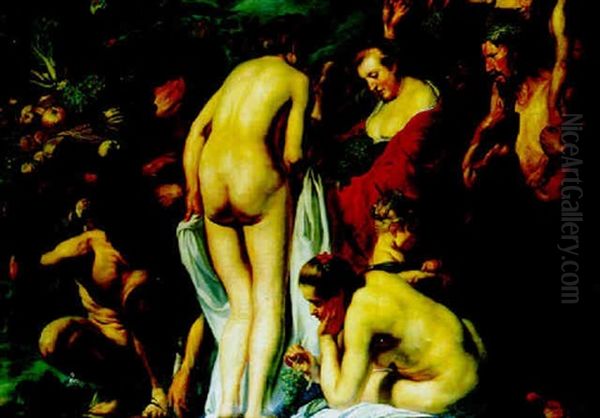 Hommage A Pomone (allegorie De La Fecondite) Oil Painting by Jacob Jordaens