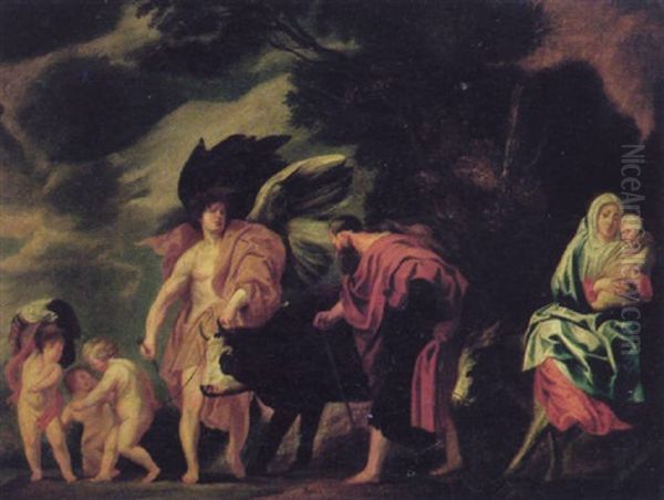 The Flight Into Egypt Oil Painting by Jacob Jordaens