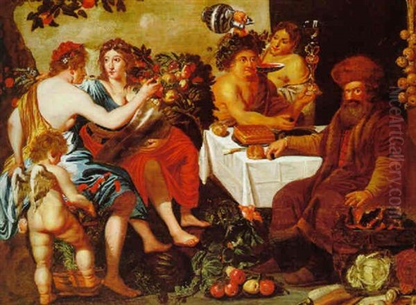 Sine Cerere Et Bacchus Friget Venus Oil Painting by Jacob Jordaens