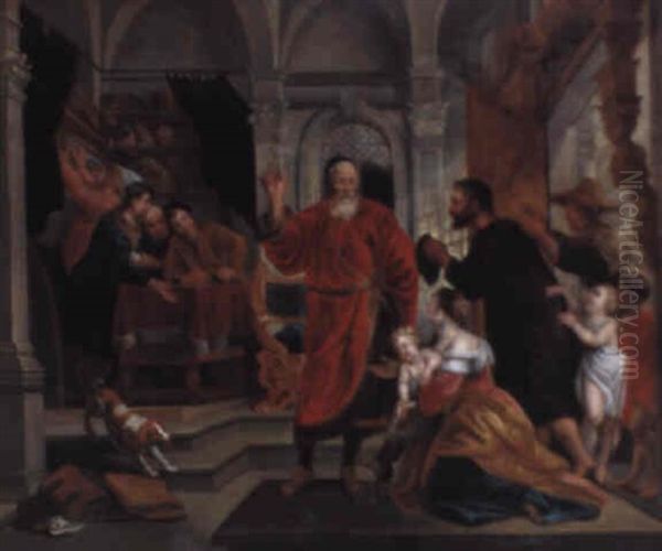 Episode De La Vie De Saint Yves, Patron Des Avocats by Jacob Jordaens