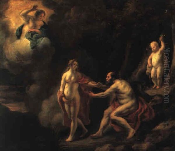 Jupiter, Juno Und Amor Oil Painting by Jacob Jordaens