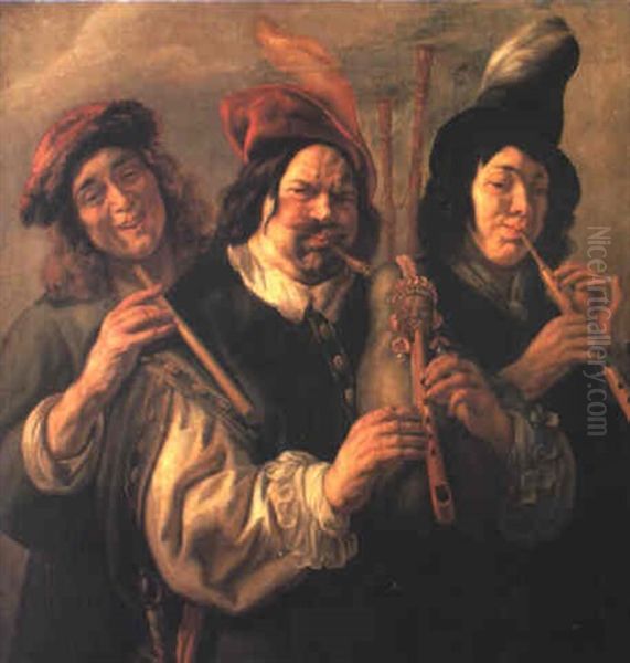 Three Musicians Oil Painting by Jacob Jordaens