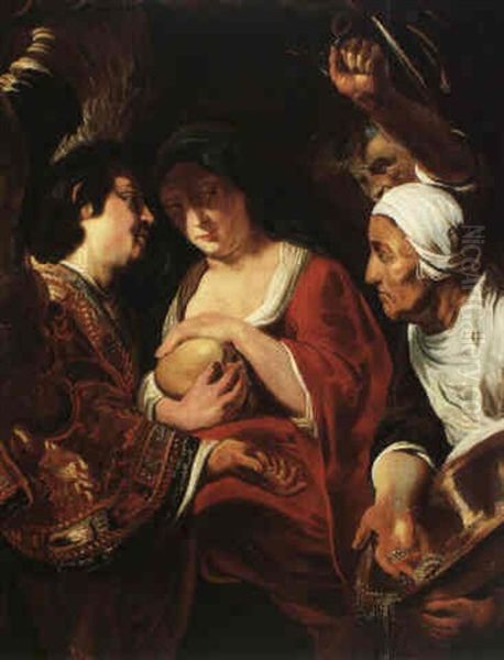 Sainte Madeleine Resistant Aux Tentations Oil Painting by Jacob Jordaens