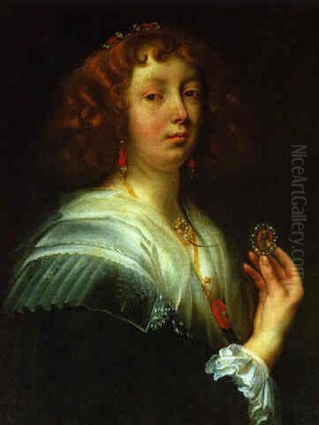 Bildinis Der Altesten Tochter Des Kunstlers Elisabeth (1617 - 1678) Im Alter Von Etwa 25 Jahren Oil Painting by Jacob Jordaens