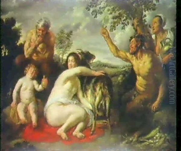 Das Kind Jupiter, Von Der Ziege Amalthea Genaehrt Oil Painting by Jacob Jordaens