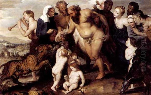 Silene Ivre Oil Painting by Jacob Jordaens