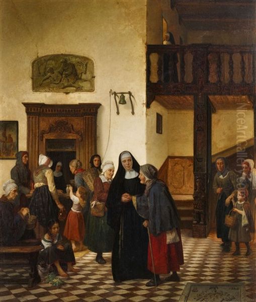 Suppentag In Einem Franzosischen Kloster Oil Painting by Rudolf Jordan