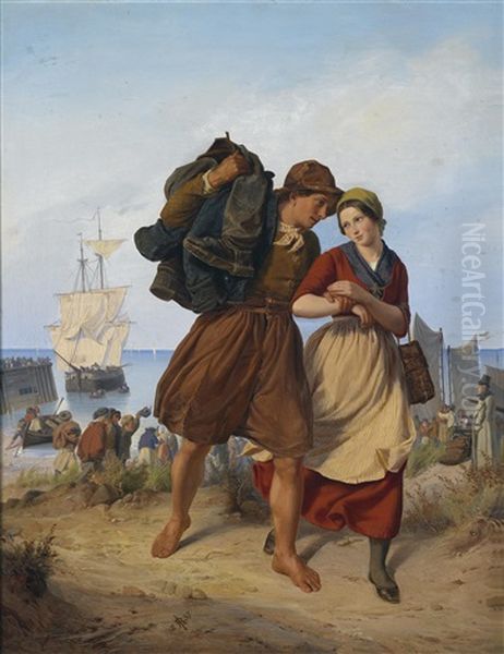 Heimkehr Des Fischers Oil Painting by Rudolf Jordan