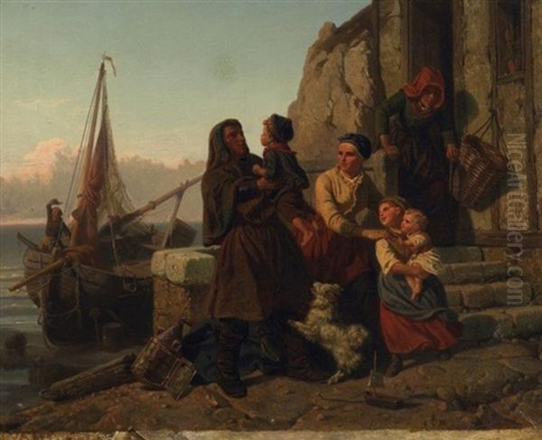 Die Gluckliche Heimkehr Oil Painting by Rudolf Jordan