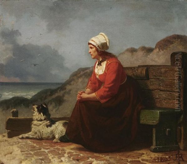 Sehnsuchtige Erwartung Oil Painting by Rudolf Jordan