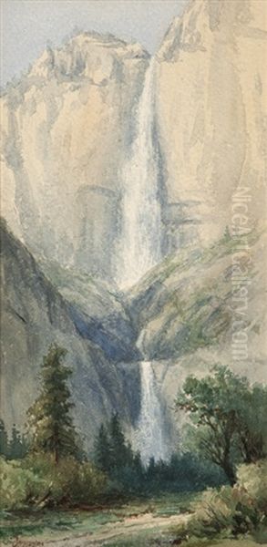 Nevada Falls, Yosemite Oil Painting by Christian Jorgensen