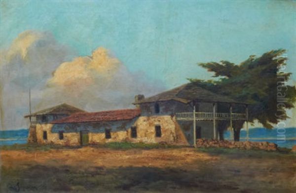 Customs House, Monterey Oil Painting by Christian Jorgensen