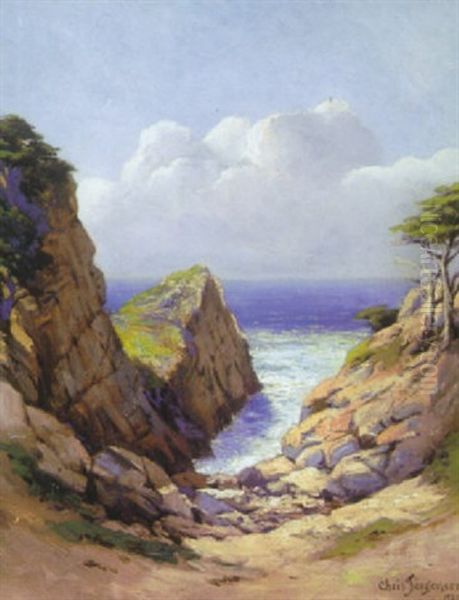 Seaside Cove Oil Painting by Christian Jorgensen