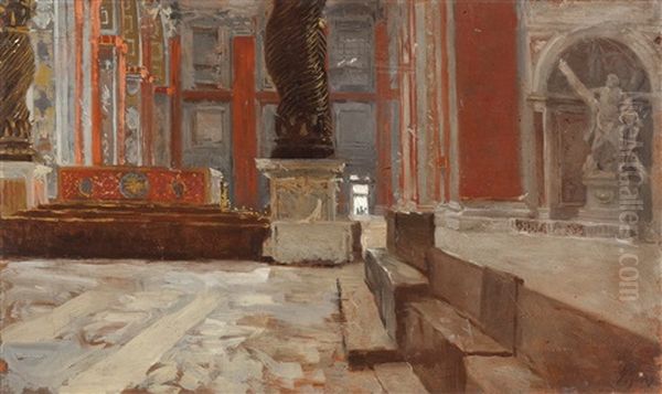 Interno Di San Pietro Oil Painting by Pio Joris