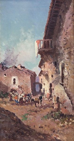 Scorcio Di Paese Oil Painting by Pio Joris