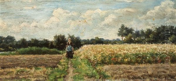 Peasant On The Field Oil Painting by Willem Jorissen