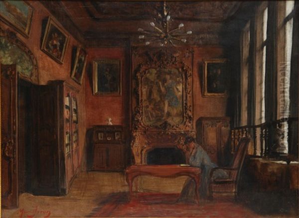 Study Of Interior Scene by Maurice Joron