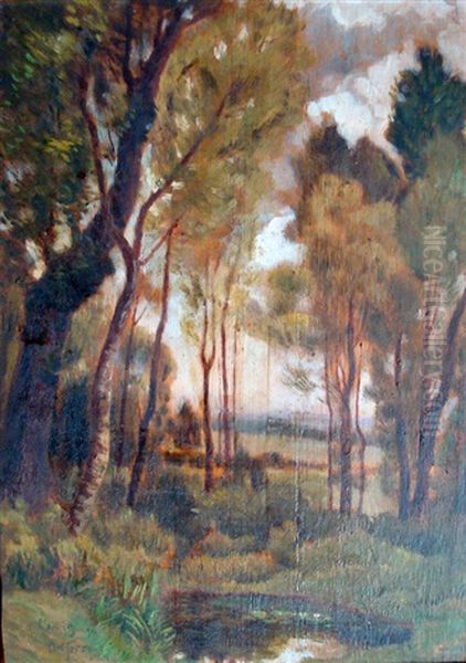 Mare Dans Les Bois Oil Painting by Antoine Jorrand