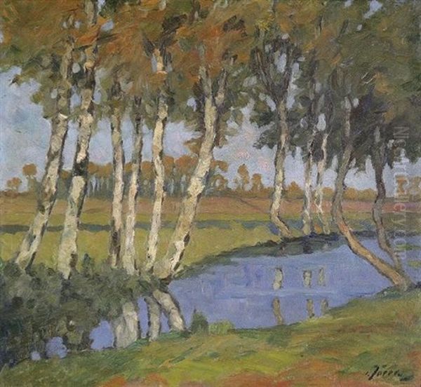 Birken An Der Wumme Oil Painting by Carl Joerres