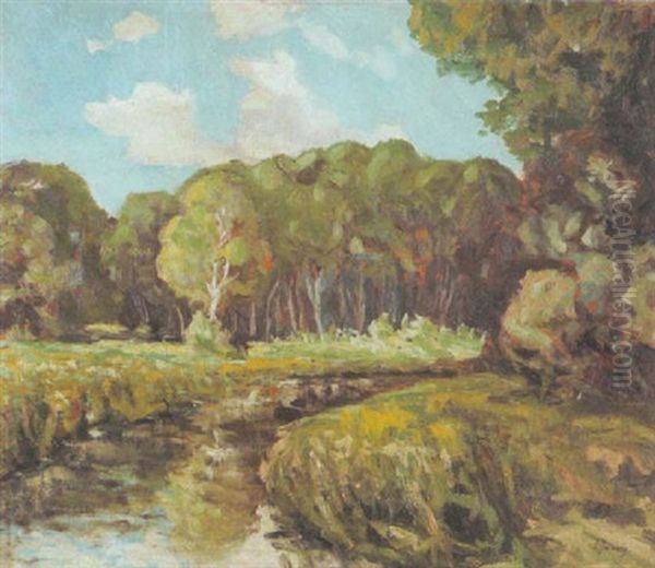 Fruhling An Der Worpe Oil Painting by Carl Joerres