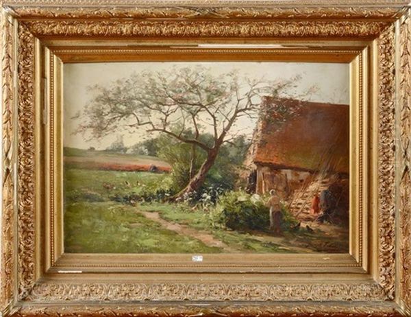 Fermette Animee Oil Painting by Francois Joseph