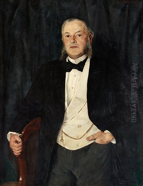 Portratt Av Eduard Josephson, Konstnarens Farbroder Oil Painting by Ernst Josephson