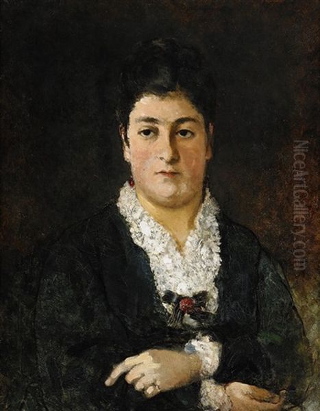 Portratt Av Froken Beda Valfrida Josephson Oil Painting by Ernst Josephson