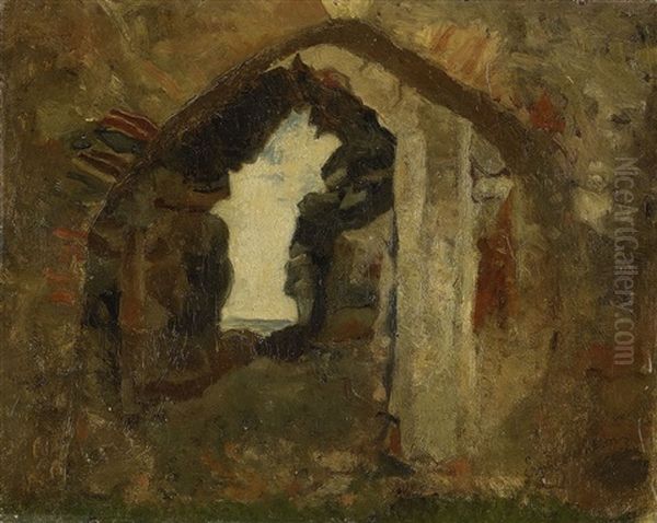 St. Olofs Ruin I Visby Oil Painting by Ernst Josephson