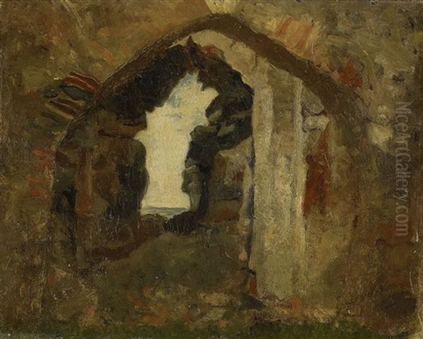 St. Olofs Ruin I Visby Oil Painting by Ernst Josephson