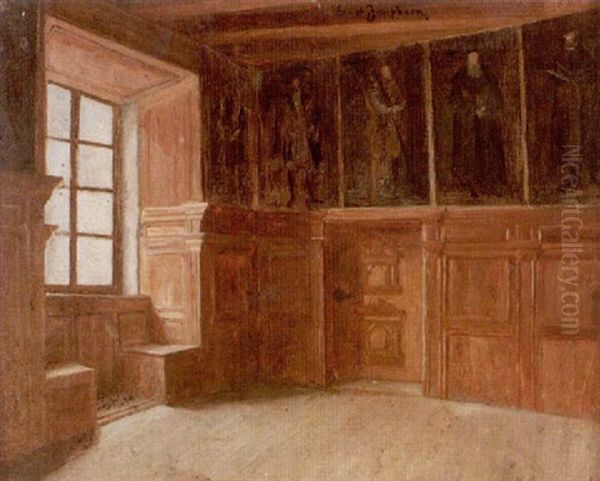 Interior Fran Rikssalen, Gripsholm Oil Painting by Ernst Josephson