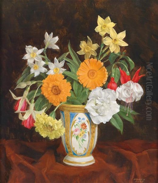 Blumenstuck Oil Painting by Josef Jost