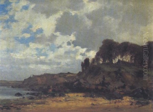 Eine Kustenlandschaft Oil Painting by Leon Joubert