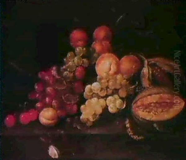 Fruktstilleben Oil Painting by Leon Joubert