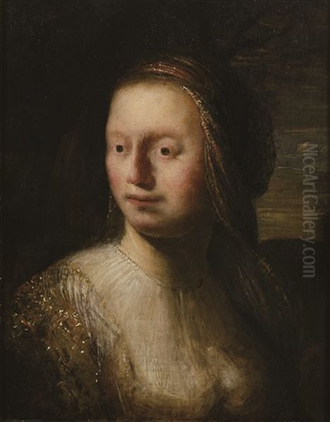 Portrait Of A Young Girl by Isaac De Joudreville