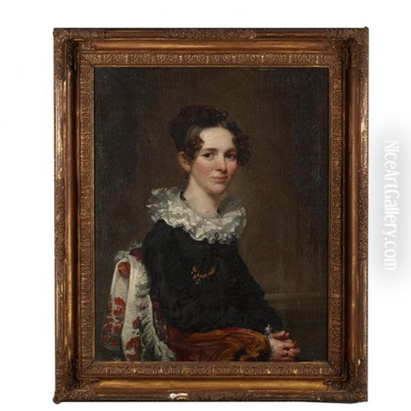 Portrait Of Lucretia Benjamin Bradish by Matthew Harris Jouett