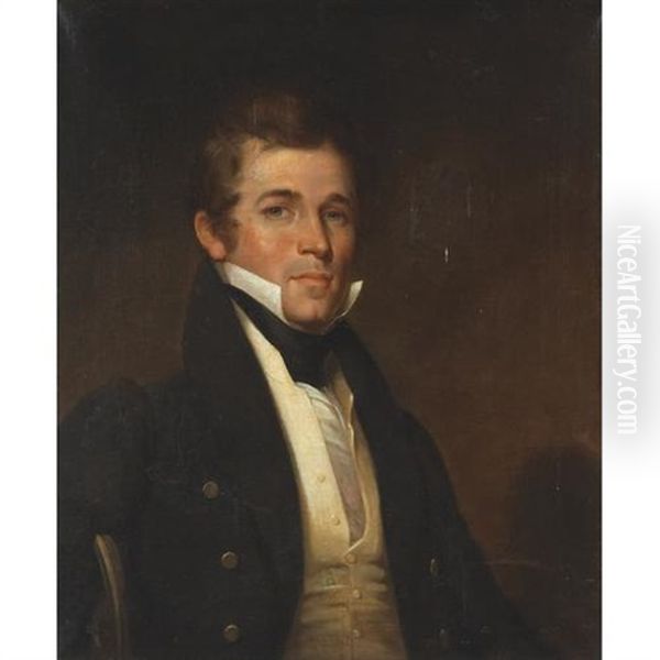 A Portrait Of Colonel Edward Taylor Oil Painting by Matthew Harris Jouett