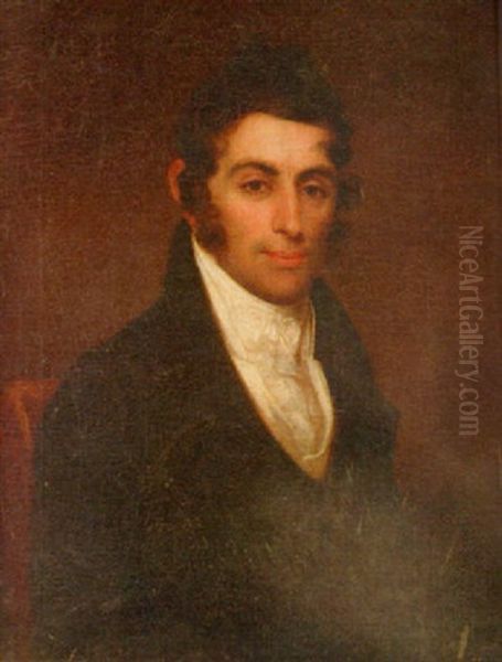 Portrait Of A Handsome New Orleans Gentleman Oil Painting by Matthew Harris Jouett