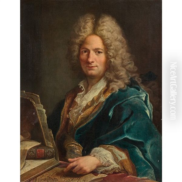 Portrait D'un Architecte Oil Painting by Francois Jouvenet the Younger