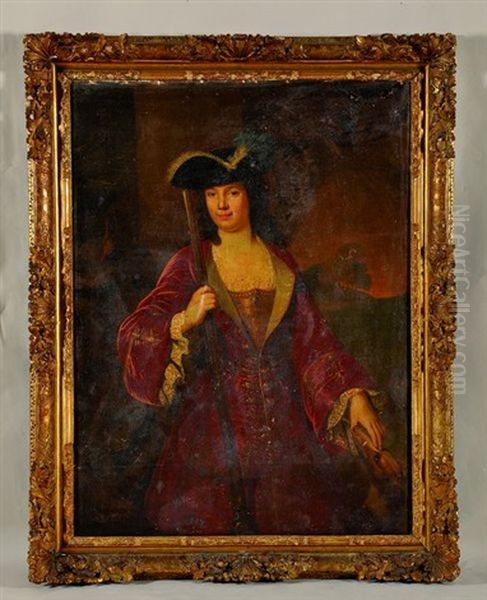 Portrait D'anne Asse De Boismoret, Epouse De Bernard De Boismoret, Avocat Au Parlement De Rouen Oil Painting by Francois Jouvenet the Younger