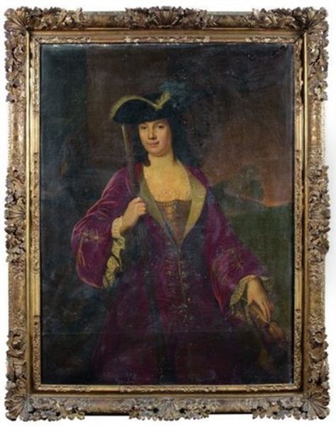 Portrait D'anne Asse De Boismoret, Epouse De Bernard De Boismoret, Avocat Au Parlement De Rouen Oil Painting by Francois Jouvenet the Younger