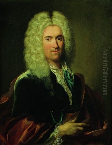 Portrait De Gentilhomme Oil Painting by Francois Jouvenet the Younger