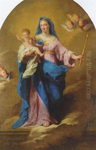 The Madonna And Child Oil Painting by Francois Jouvenet the Younger