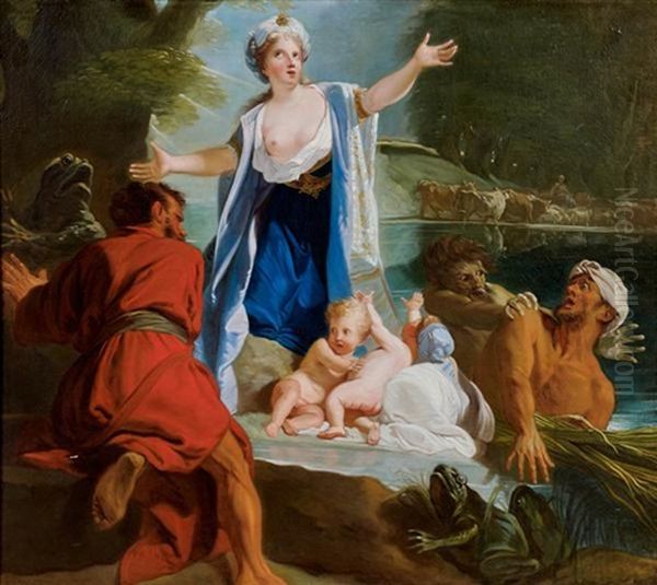 Latone Et Les Paysans De Lycie Oil Painting by Jean-baptiste Jouvenet