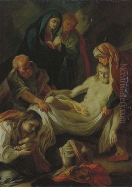 The Lamentation Of The Death Of Christ Oil Painting by Jean-baptiste Jouvenet