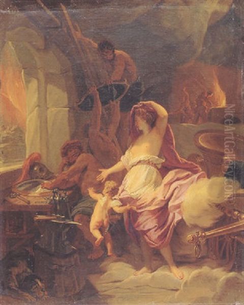 Venus At The Forge Of Vulcan Oil Painting by Jean-baptiste Jouvenet