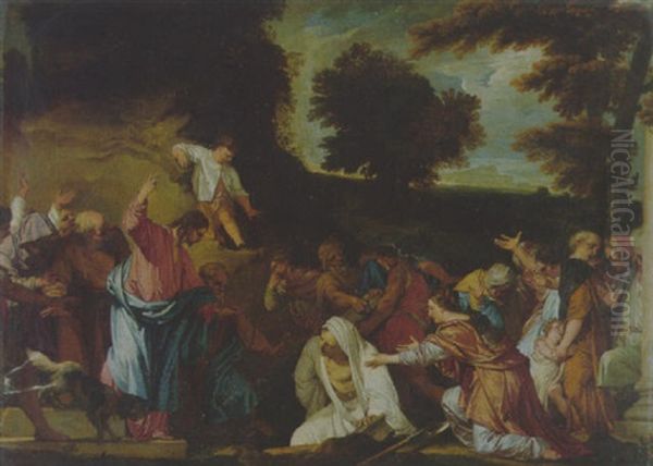 Die Erweckung Des Lazarus Oil Painting by Jean-baptiste Jouvenet