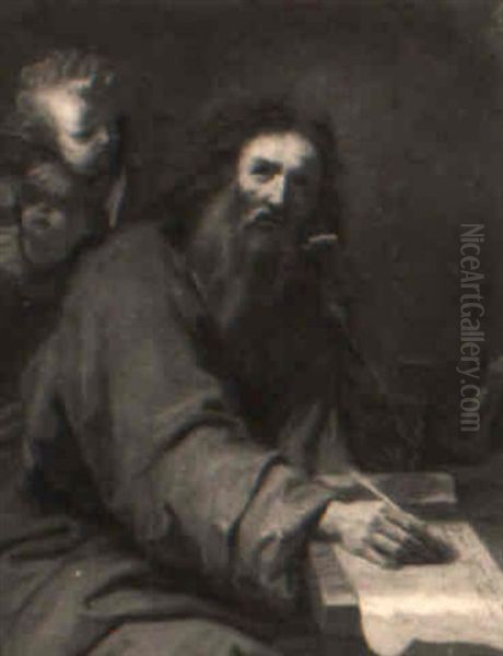 Saint Paul In Meditation Oil Painting by Jean-baptiste Jouvenet